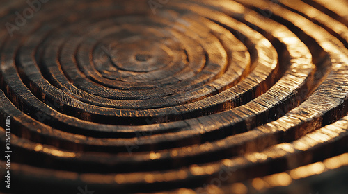 Tree rings on wood natural texture