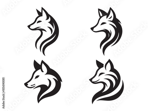 Wild Cunning, Fox Head Silhouette Logo Illustration