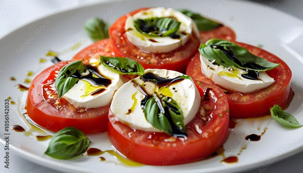 Fresh Caprese Salad with Mozzarella and Basil Fresh Caprese Salad with Mozzarella and Basil