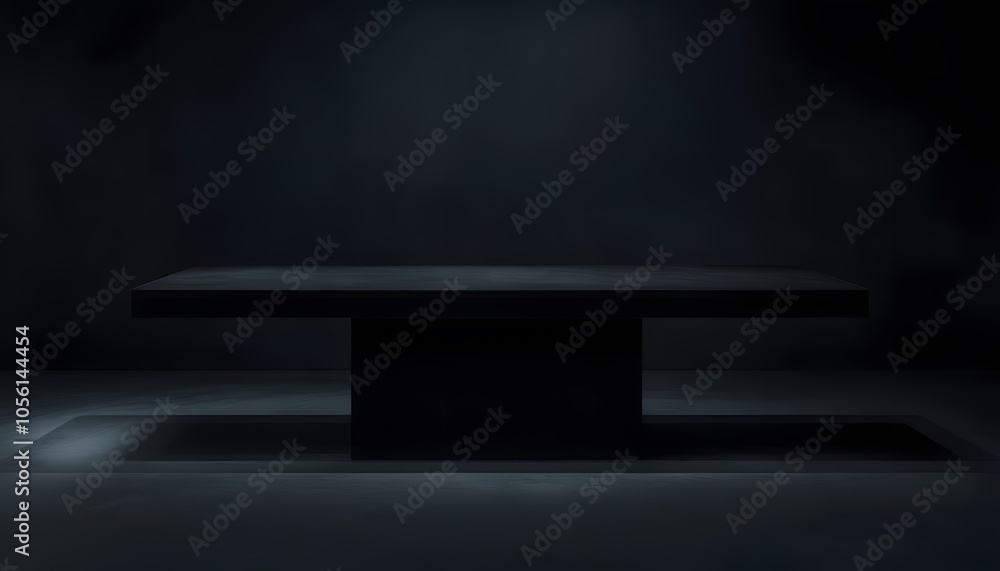 Black Marble Podium with Gold Veins Black Marble Podium with Gold Veins
