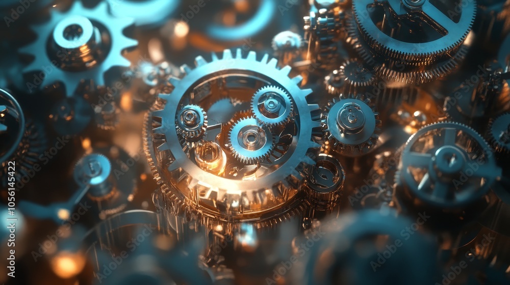 A highly detailed close-up of mechanical gears interlocking in dynamic motion, symbolizing precision, engineering, and the harmonious complexity of machinery. A highly detailed close-up of mechanical gears interlocking in dynamic motion, symbolizing precision, engineering, and the harmonious complexity of machinery.