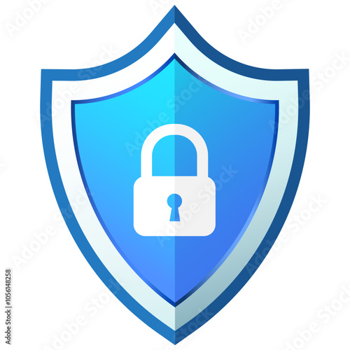 Security Shield Flat Vector