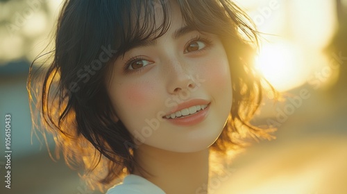 Girl in golden hour