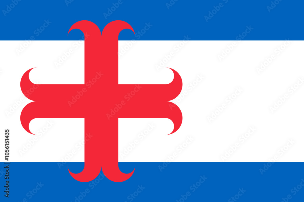 Obraz premium Flag of Zutphen city and Municipality (Gelderland or Guelders province, Kingdom of the Netherlands, Holland)