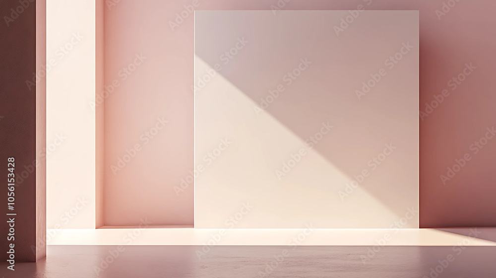 Minimalistic interior with empty wall and floor. 3d render Minimalistic interior with empty wall and floor. 3d render