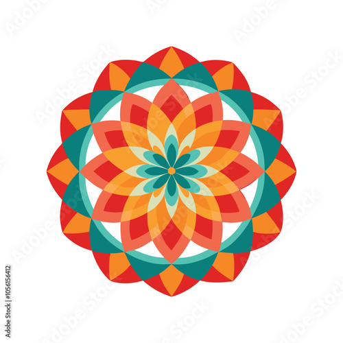 Ornate Indian Mandala Art Vector Intricate Traditional Design Celebrating Cultural Heritage and Sacred Symmetry