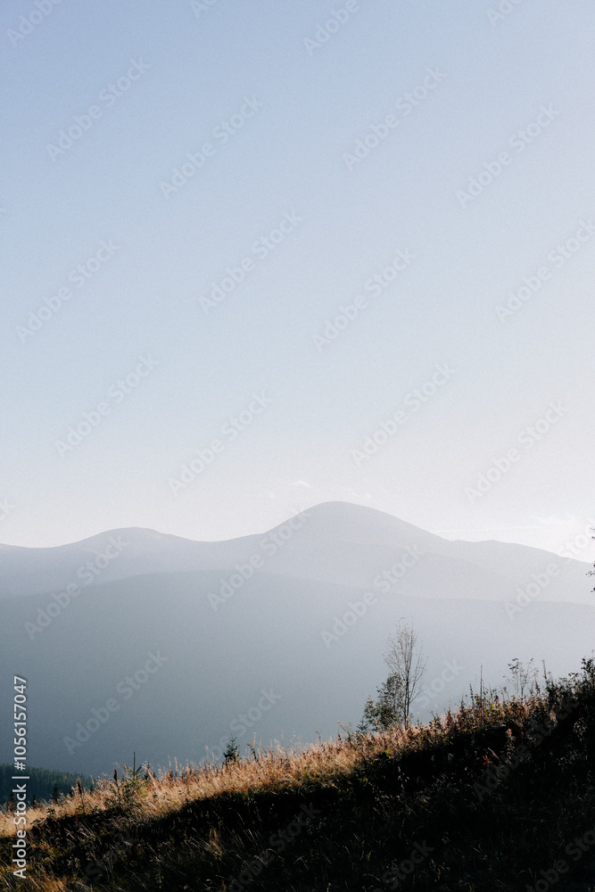 Beautiful mountains landscape with green hills. Carpathians, Ukraine. Beautiful mountains landscape with green hills. Carpathians, Ukraine.