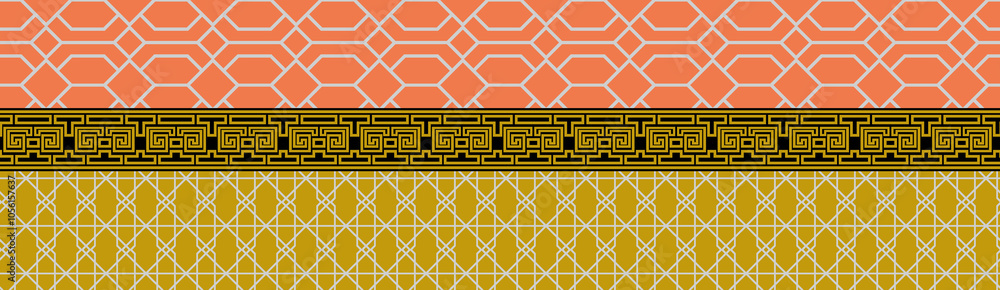 seamless beautiful wallpaper cards border design floral leaf vintage ornament Victorian geometric ethnic print paisley