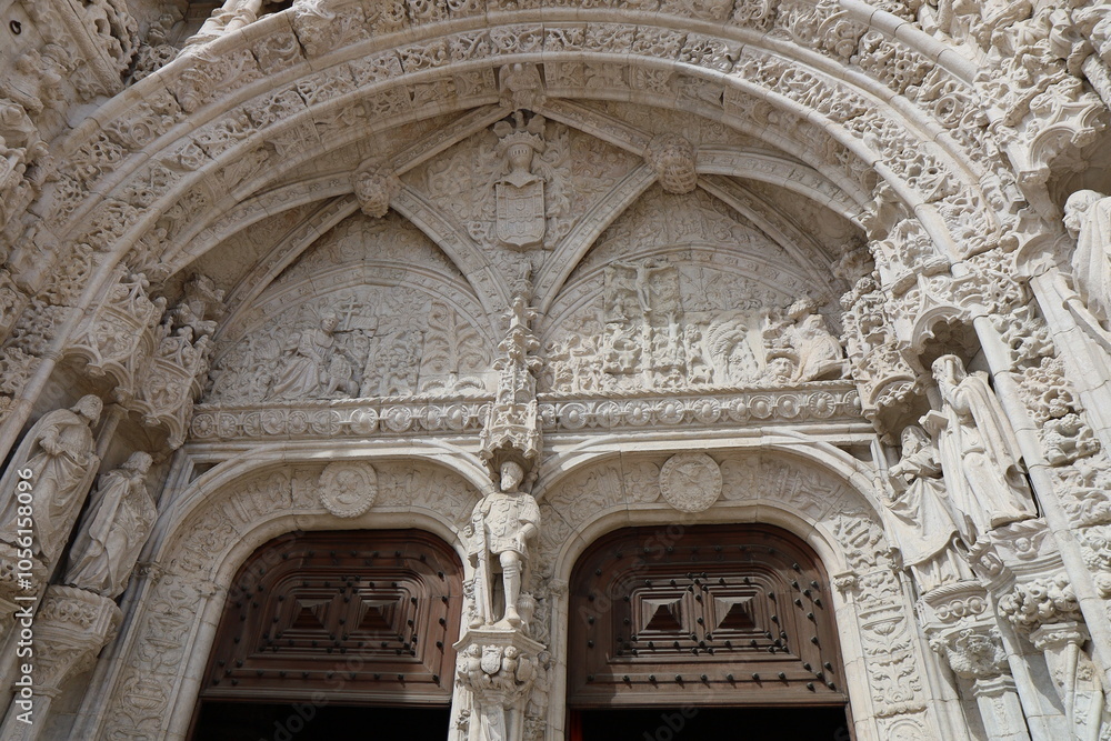 L'église Santa Maria, église du monastère des Hiéronymites, Mosteiro dos Jerónimos, ville de Lisbonne, Portugal L'église Santa Maria, église du monastère des Hiéronymites, Mosteiro dos Jerónimos, ville de Lisbonne, Portugal