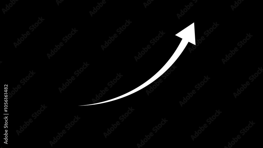 Business growth arrow and graph chart animation. Up arrow animation on ...