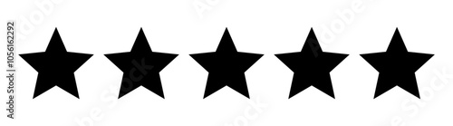 Five stars rating feedback for website, app, ui design. level of satisfaction rating.