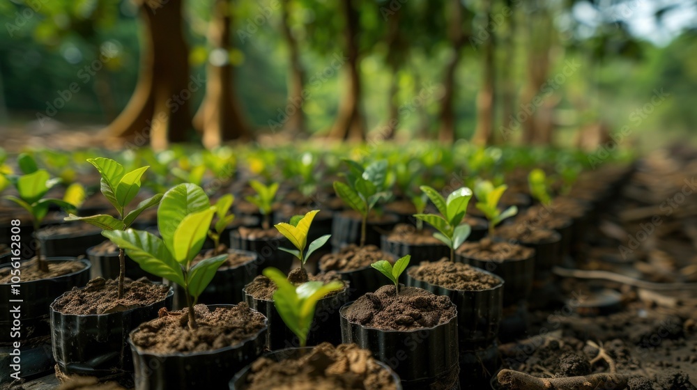 Young saplings in a tree nursery: growth and nature conservation Young saplings in a tree nursery: growth and nature conservation