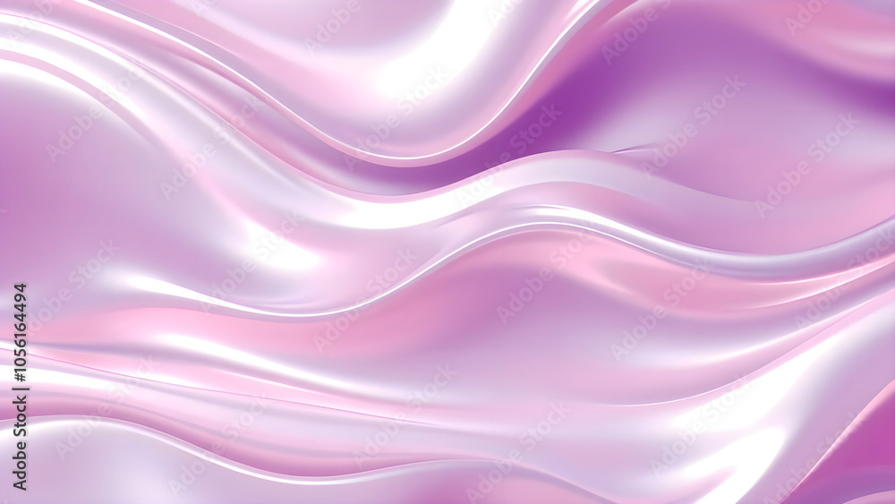 Obraz premium Soft Pink Fluid Abstract Waves Background