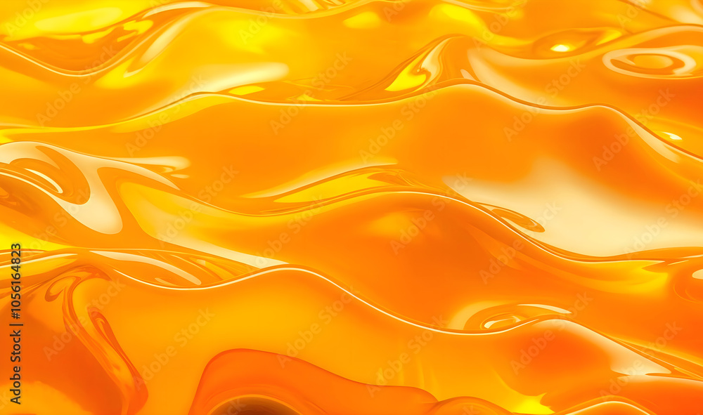 Glossy Honey Liquid Waves Abstract Background Glossy Honey Liquid Waves Abstract Background