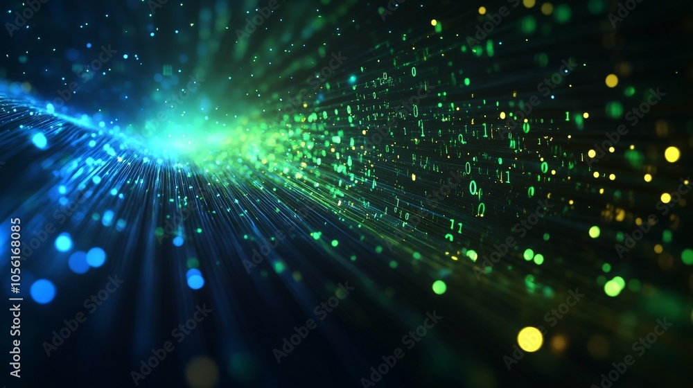 Flow of Data Packets with Encrypted Icons Moving Through a Secure Network Channel. Flow of Data Packets with Encrypted Icons Moving Through a Secure Network Channel.