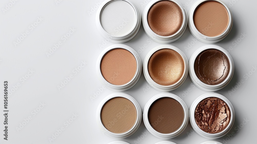 Cream Foundation Pots in Various Shades Arranged on White Background, Minimalist Makeup and Skincare Layout with Copy Space, Ideal for Beauty Brands and Complexion Product Ads
Cream Foundation Pots in Various Shades Arranged on White Background, Minimalist Makeup and Skincare Layout with Copy Space, Ideal for Beauty Brands and Complexion Product Ads