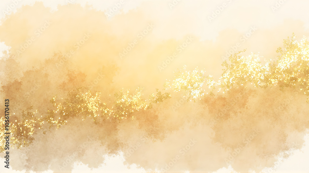 Gold Foil Accents on a Soft Watercolor Background, Creating a Luxurious and Artistic Effect Gold Foil Accents on a Soft Watercolor Background, Creating a Luxurious and Artistic Effect