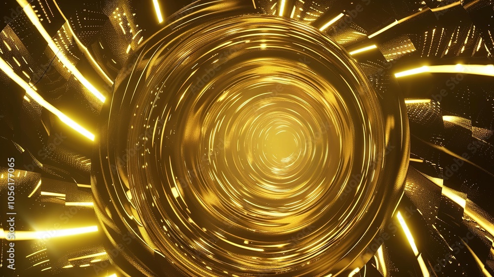 Abstract_golden_light_circle_effect_ Abstract_golden_light_circle_effect_