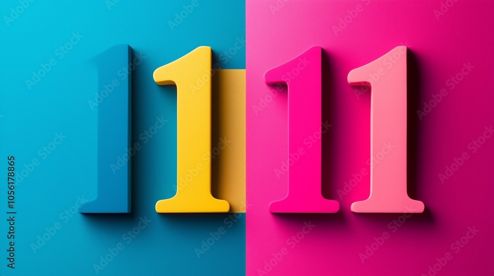 Minimalist display of large, bright 11 Minimalist display of large, bright 11