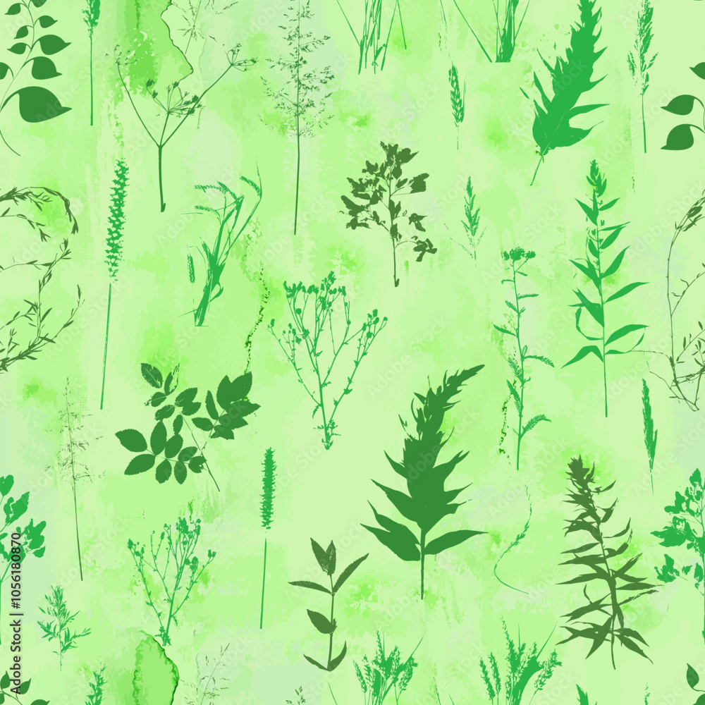 Green seamless background with grass. hand drawing. Not AI, Vector illustration Green seamless background with grass. hand drawing. Not AI, Vector illustration
