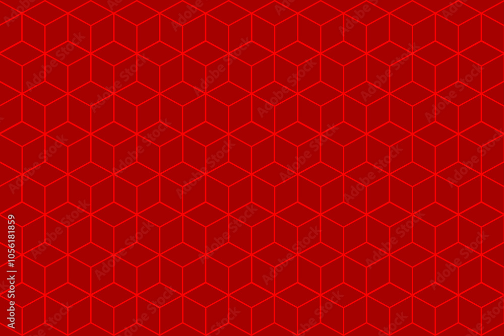 Red hexagonal lines seamless pattern decoration Red hexagonal lines seamless pattern decoration