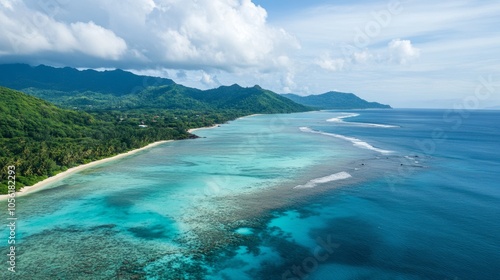 La Digue Island, Victoria, Seychelles - 7.6.2024 - Anse Source D Argent At La Digue Island In Victoria Seychelles. Day Indian Ocean Background. Stunning Landscape. La Digue Island Seychelles  photo