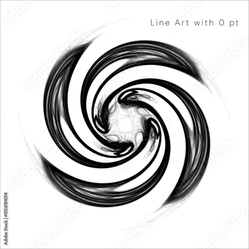 Line Art Flower and Magic Lines Abstract Art Work