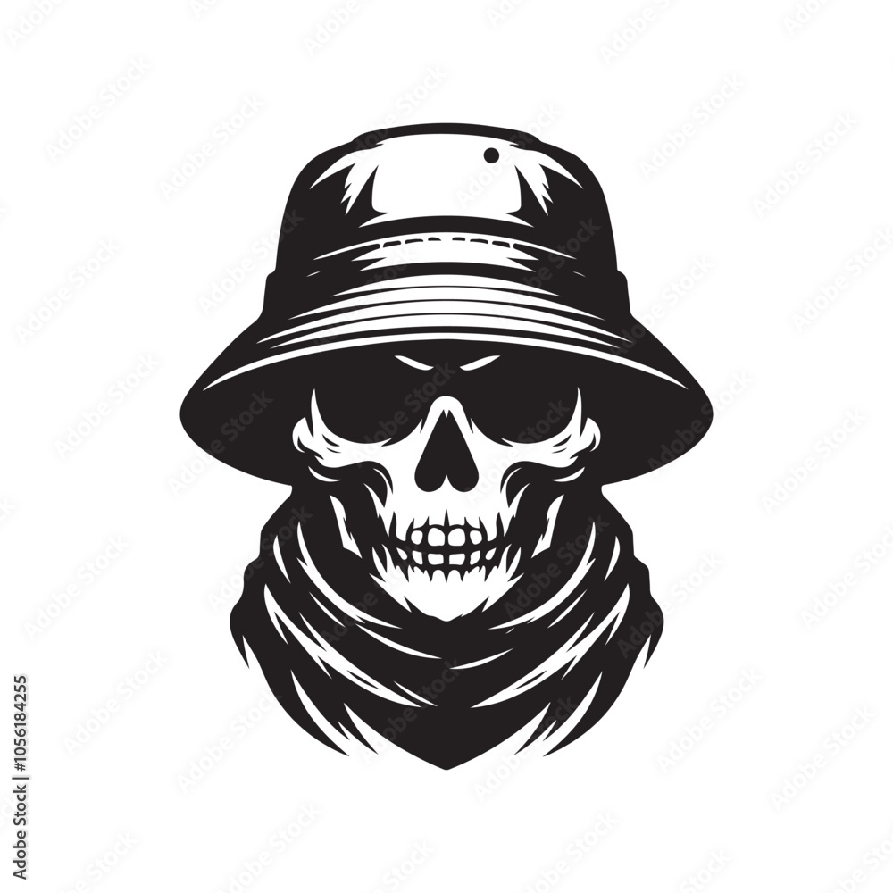 Download Skull Bucket Hat Silhouette Vector Art for T-Shirts & Tattoos Download Skull Bucket Hat Silhouette Vector Art for T-Shirts & Tattoos
