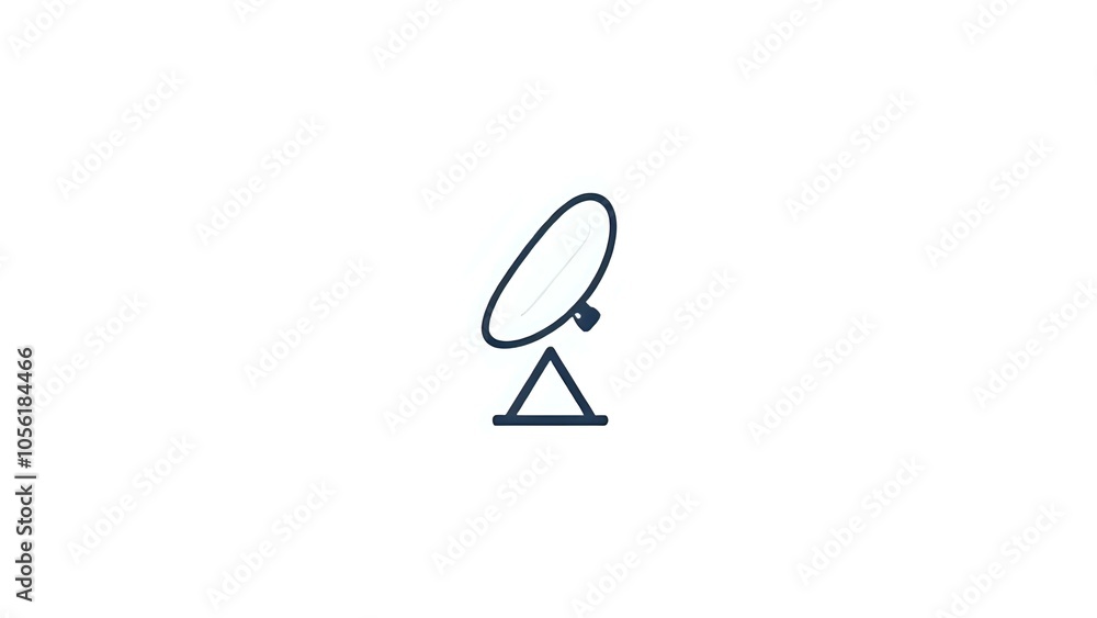 Satellite Dish Icon on White Background Satellite Dish Icon on White Background