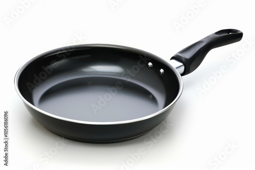 Brand new non stick pan on white background photo