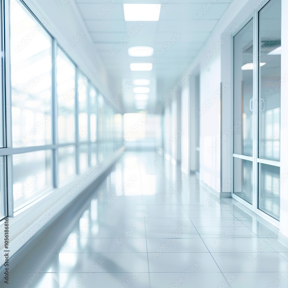 Bright and Clean Office Corridor Bright and Clean Office Corridor