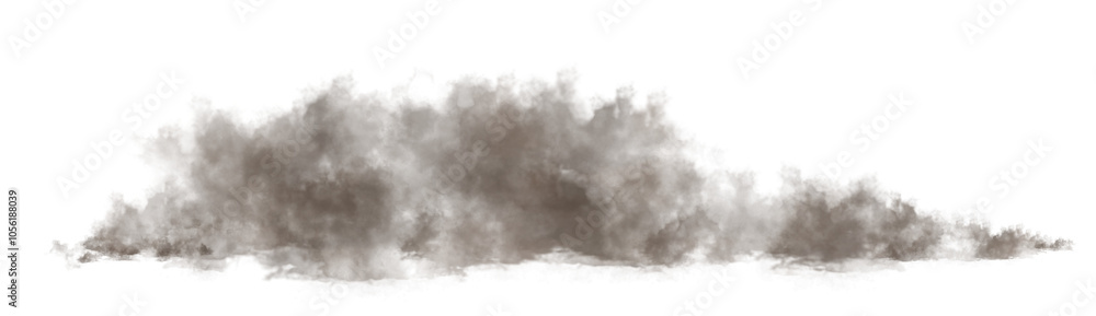 Fototapeta premium Dust particles accumulation on transparent background. PNG resource for convenient and fast work with backgrounds. Steam from the sewer.