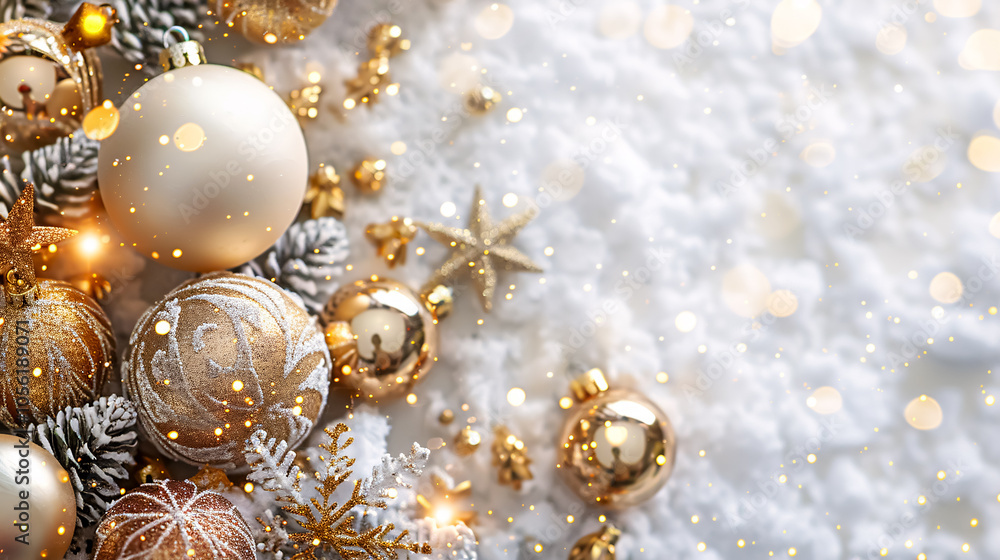 Christmas white background gold. Christmas white background gold.