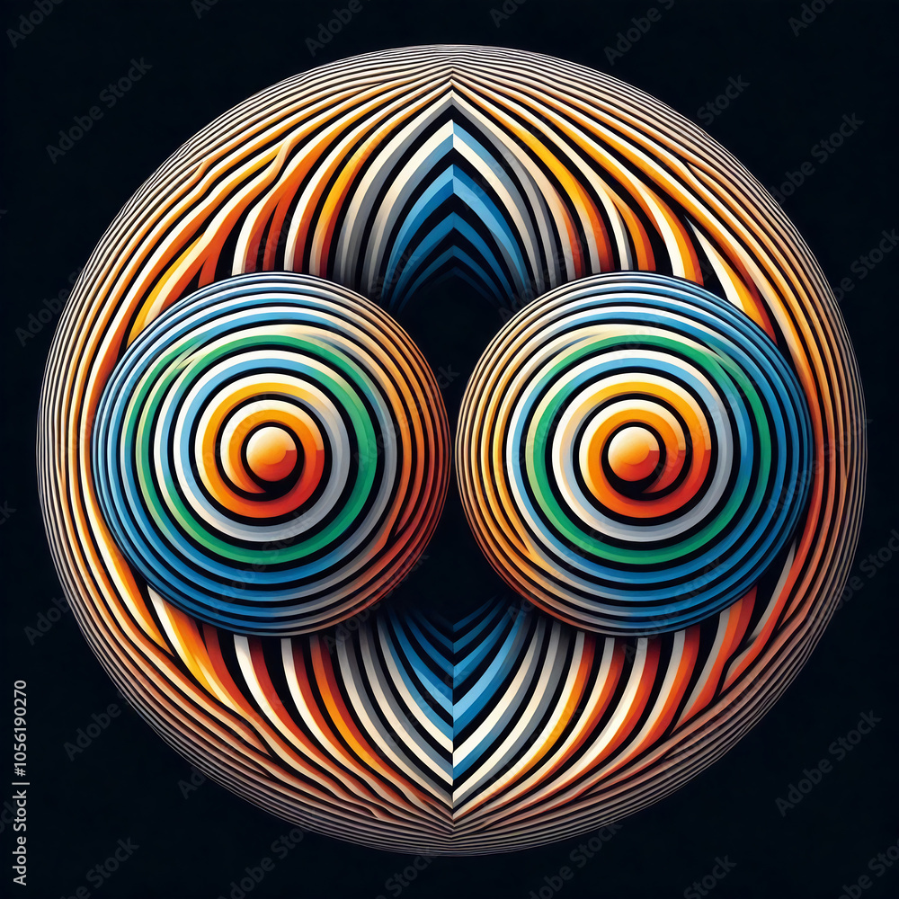 Optical and fractal art, with optical illusions Optical and fractal art, with optical illusions