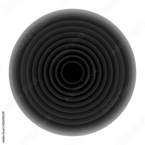 Dynamic, geometric background with interlocking patterns. Vibrant gradient design elements. Fluid motion vector illustration. black  Circle