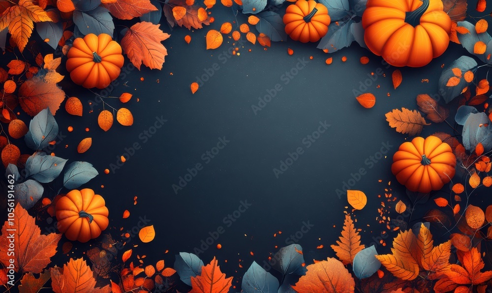 Autumn leaves falling with a soft blurred background Autumn leaves falling with a soft blurred background