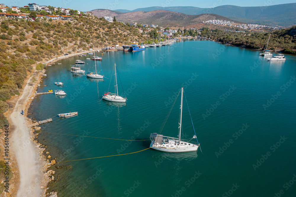 Mugla - Milas - Kıyıkışlacık neighborhood, a beautiful beach in Güllük Bay.