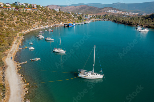Obraz na płótnie Mugla - Milas - Kıyıkışlacık neighborhood, a beautiful beach in Güllük Bay. w salonie