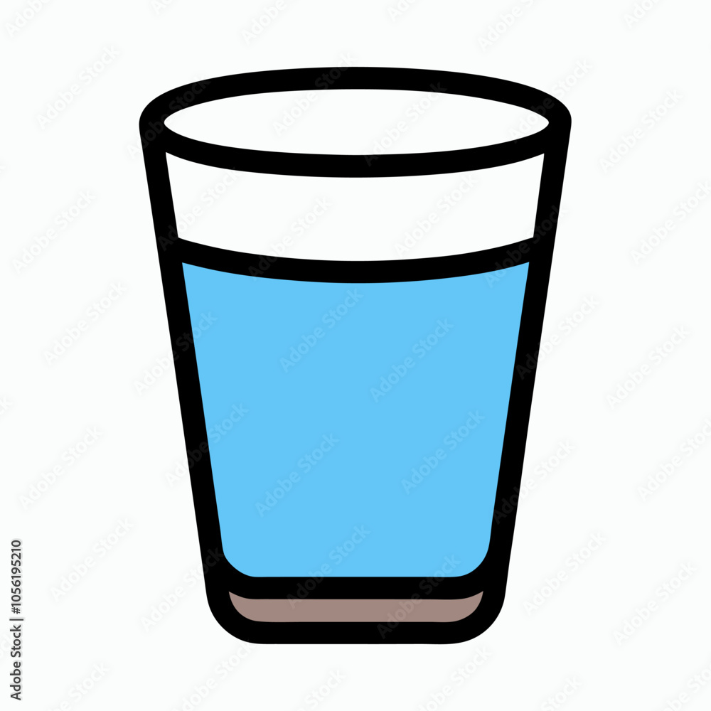 A simple yet effective illustration of a glass filled with water. Perfect for use in web design, mobile apps, or any project that requires a clean and modern look. A simple yet effective illustration of a glass filled with water. Perfect for use in web design, mobile apps, or any project that requires a clean and modern look.