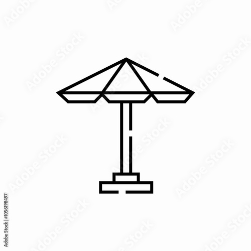 beach umbrella icon sign vector