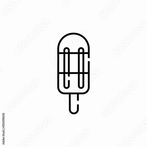 ice cream stick icon sign vector