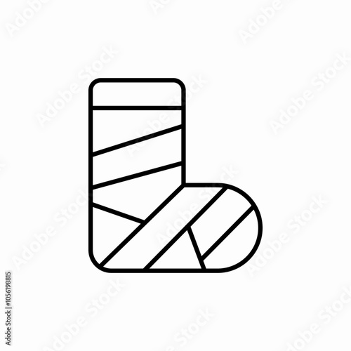 leg bandage icon sign vector