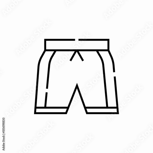 male swimsuit shorts icon sign vector