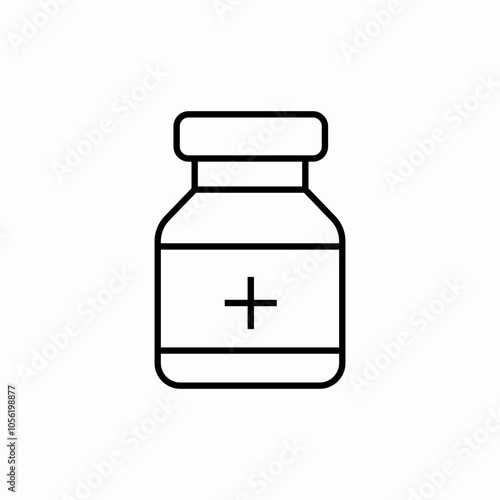 medicines jar icon sign vector