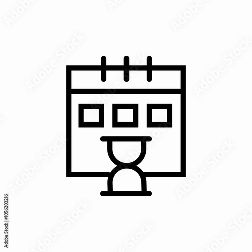 calendar time icon sign vector