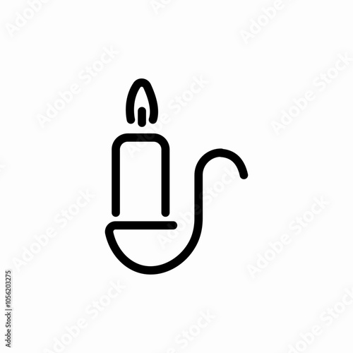 candle handle icon sign vector
