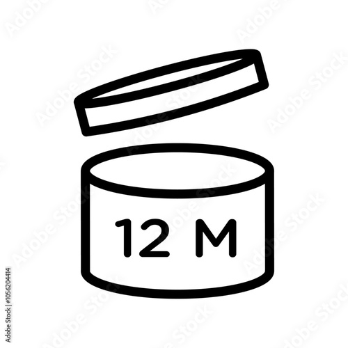 12m Icon logo sign set vector outline