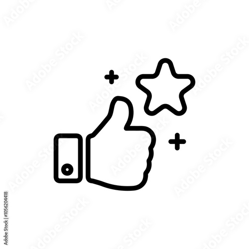 Appreciation icon logo sign set vector outline