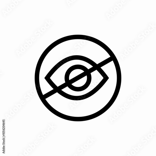 view prohibited icon sign vector