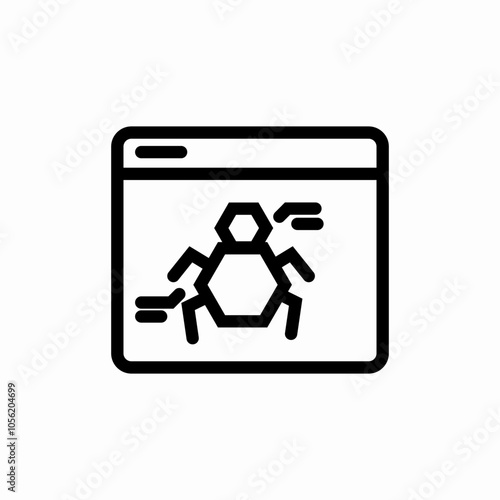 website bug icon sign vector